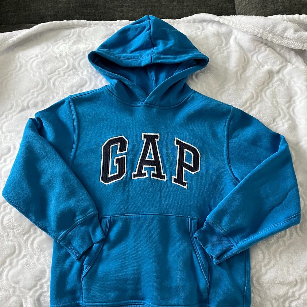 Gap kids hooded sweatshirt size large blue